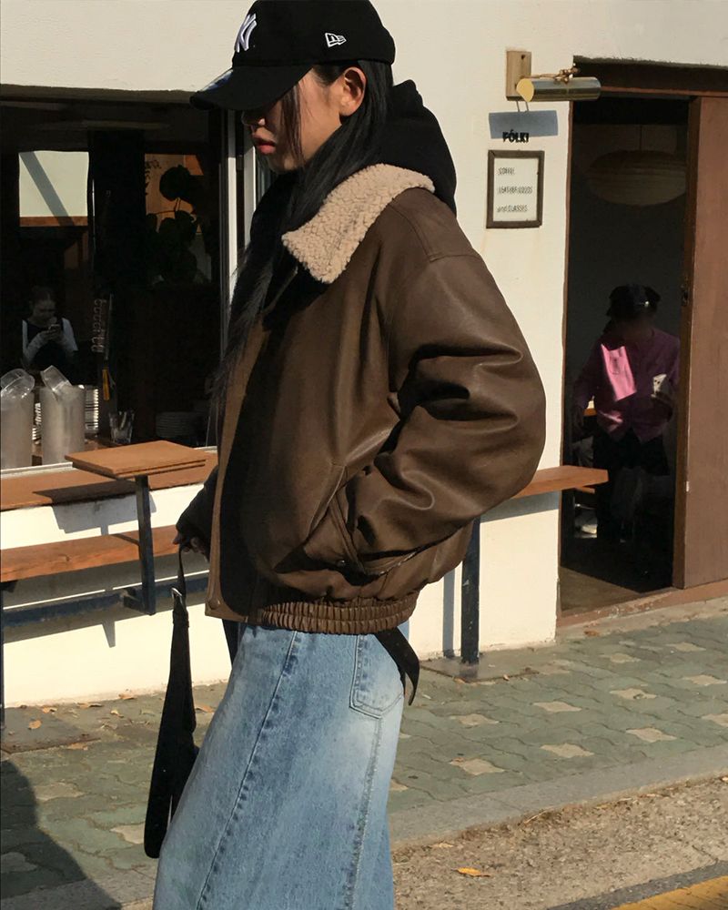 [ORIGINAL] Penta Leather Wool Shearling Jumper