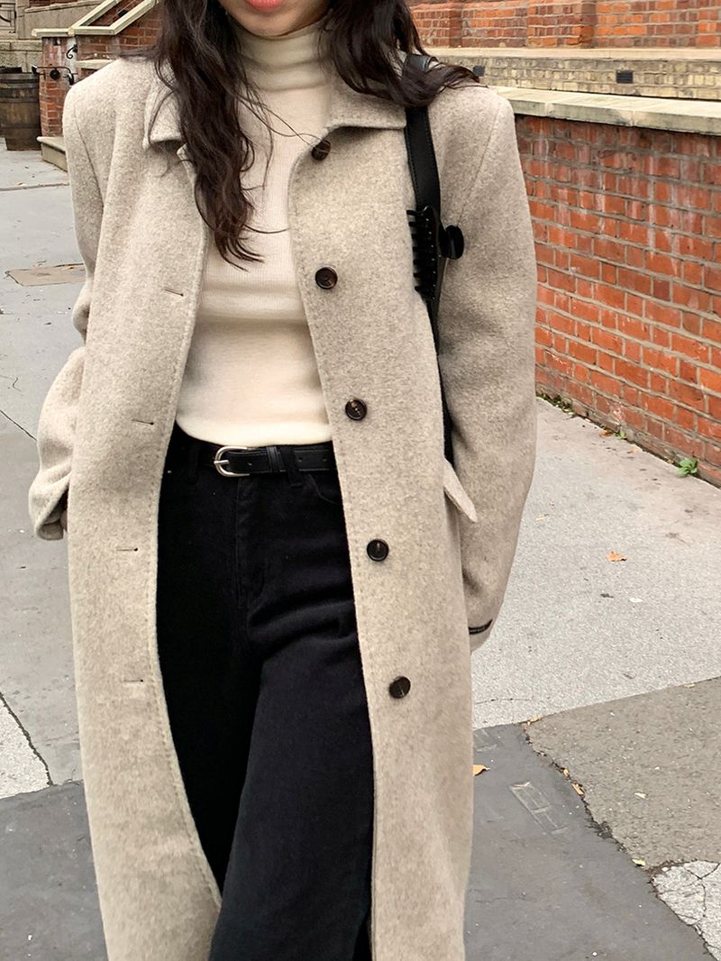 [MADE] Elton Stitch Wool Handmade Long Coat