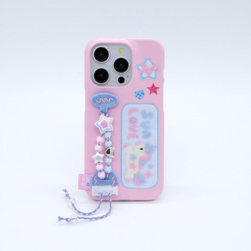 seconduniquename(セカンドユニークネーム)の「SUN CASE UNICON BEADS PINK(Smartphone Accessories)」
