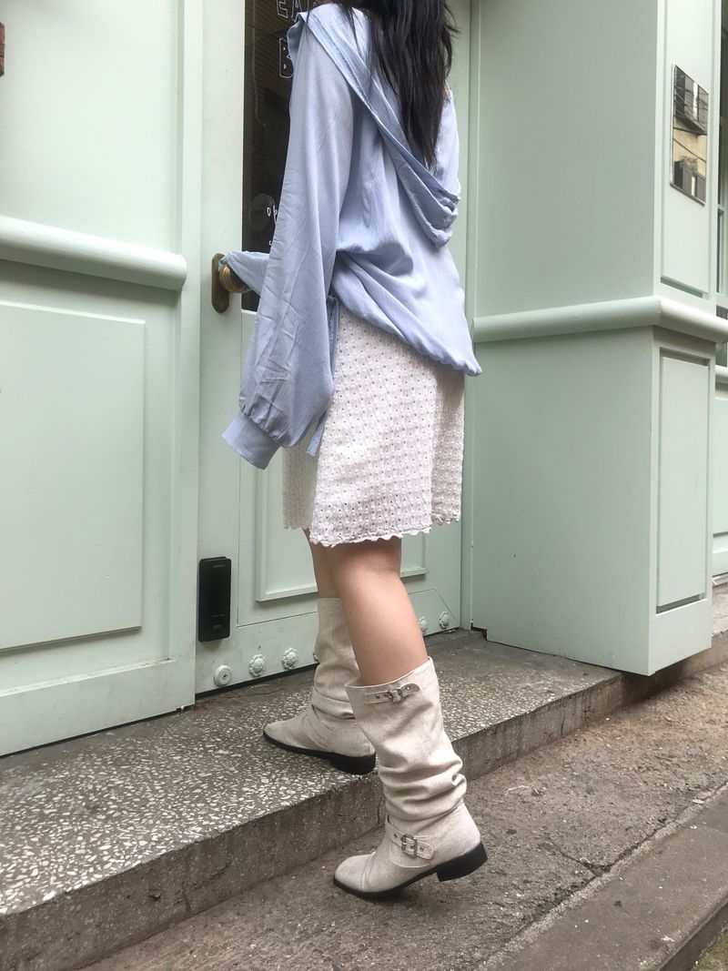 Layered Punching Mini Dress