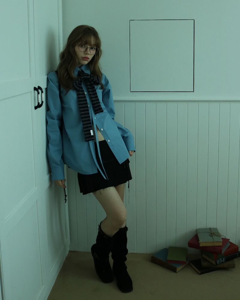 Long collar star rivet shirts 