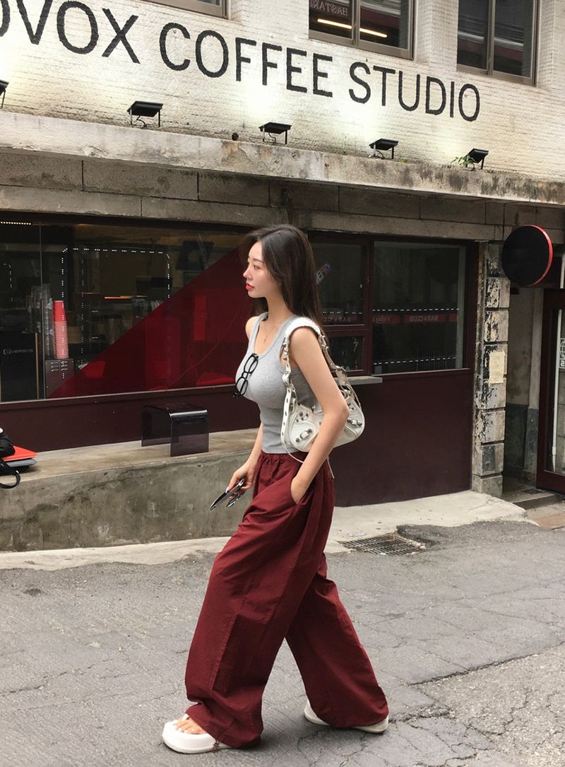 [MADE] Dump, folding nylon wide pants