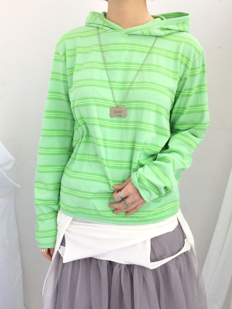 Stripe Lime Hood