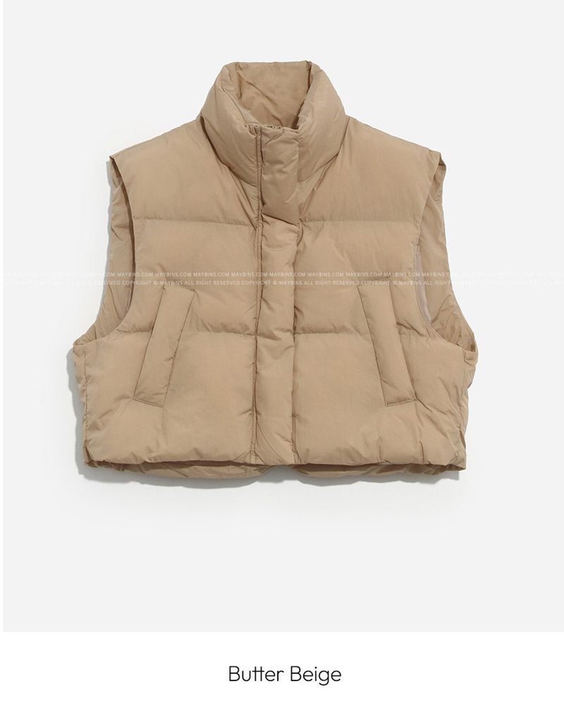 Crop padded vest