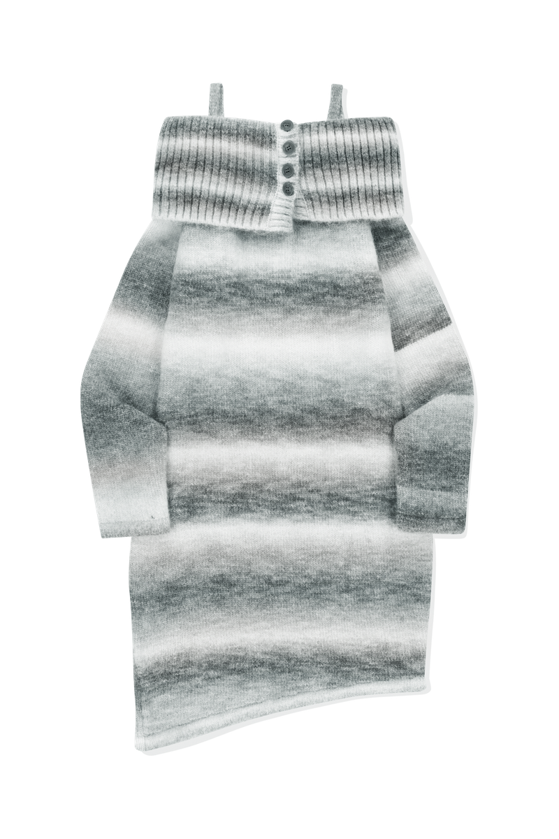 GRADATION KNIT DRESS