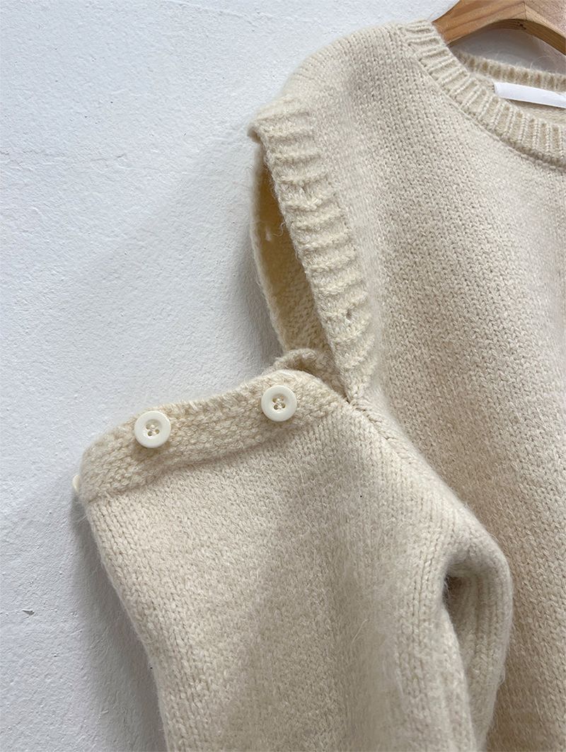 KATE OPENED BUTTON KNIT (2C)