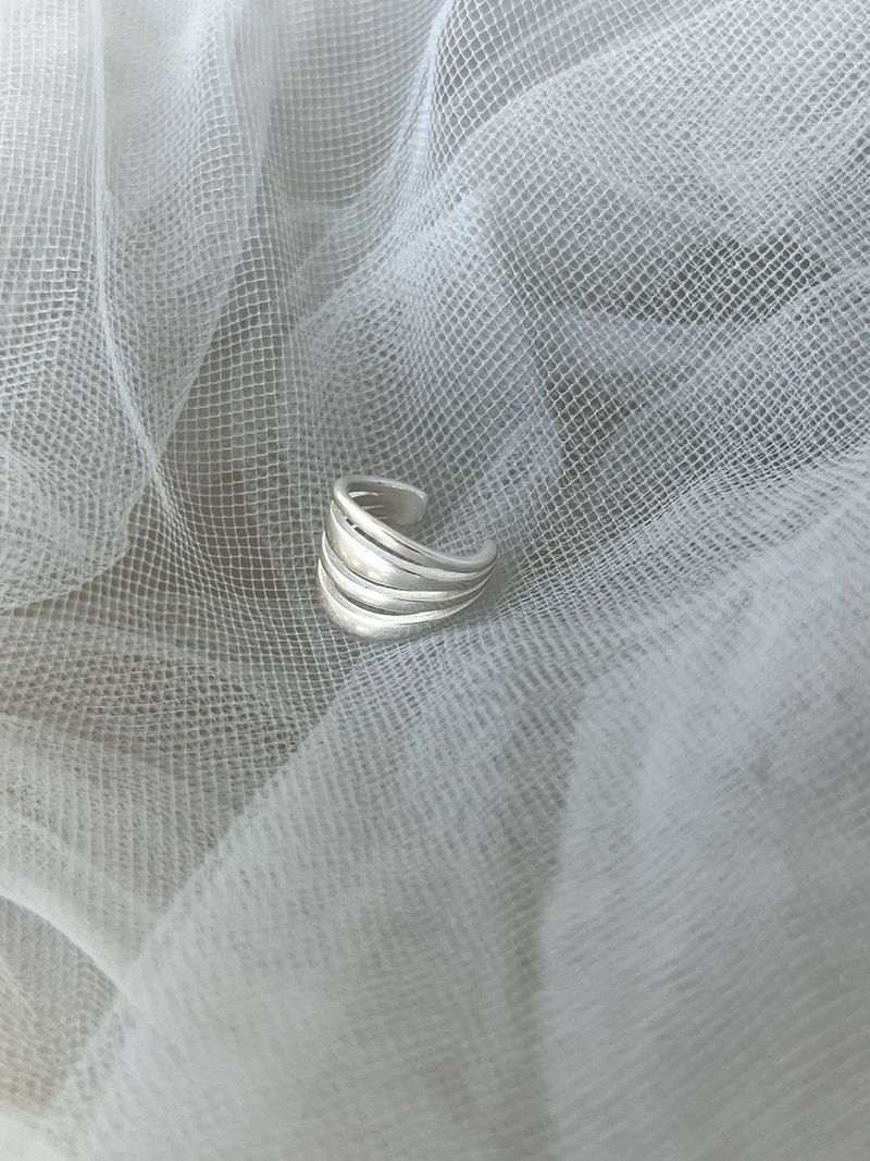 (silver925) Stripe ear cuff