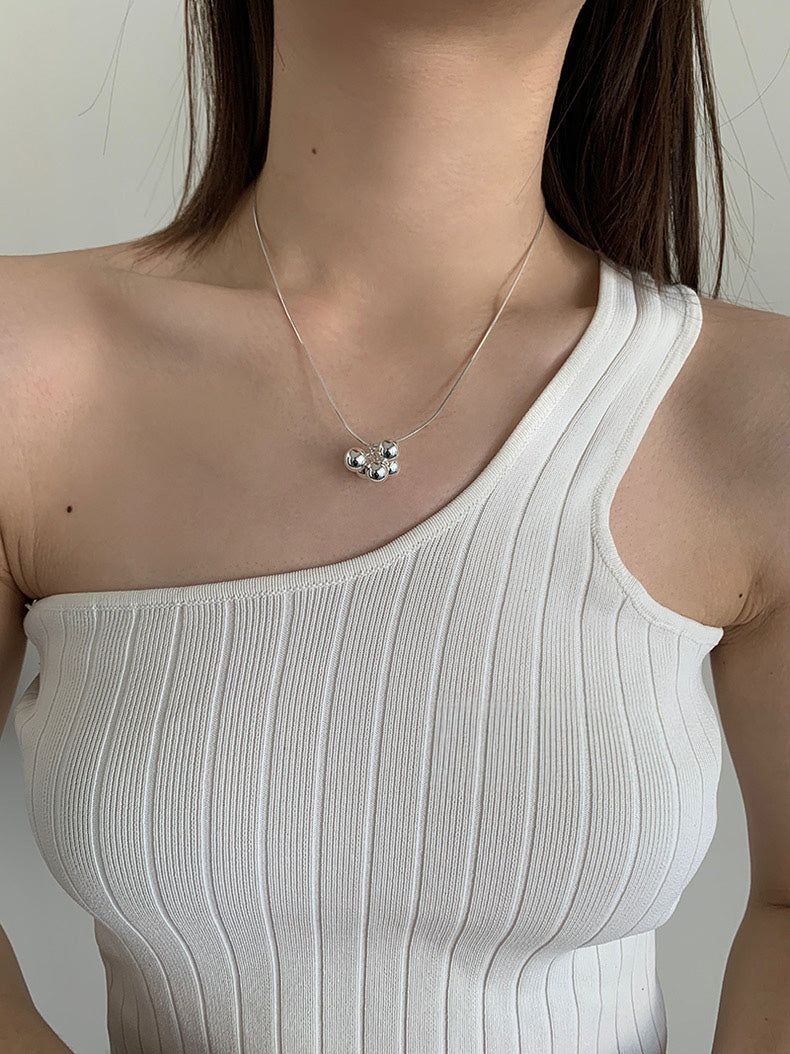 Grapes symbol silver necklace