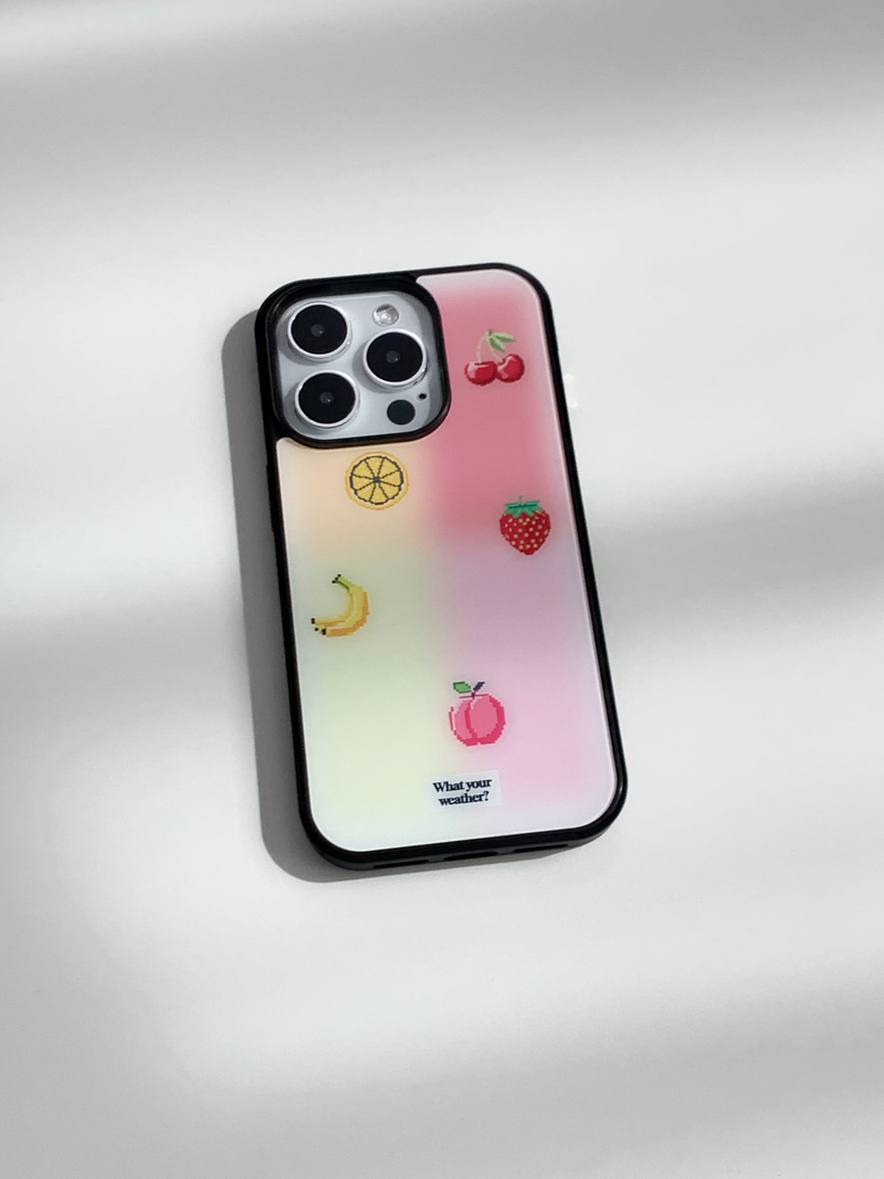 tiny weather（タイニーウェザー）の「フルーツポジショニングマップグラスバンパーケース（スマホグッズ/小物）」