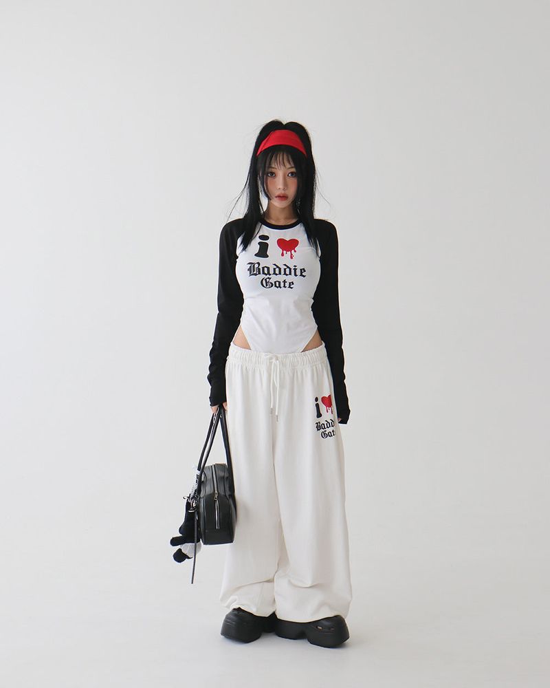 I Love Jogger Wide Pants