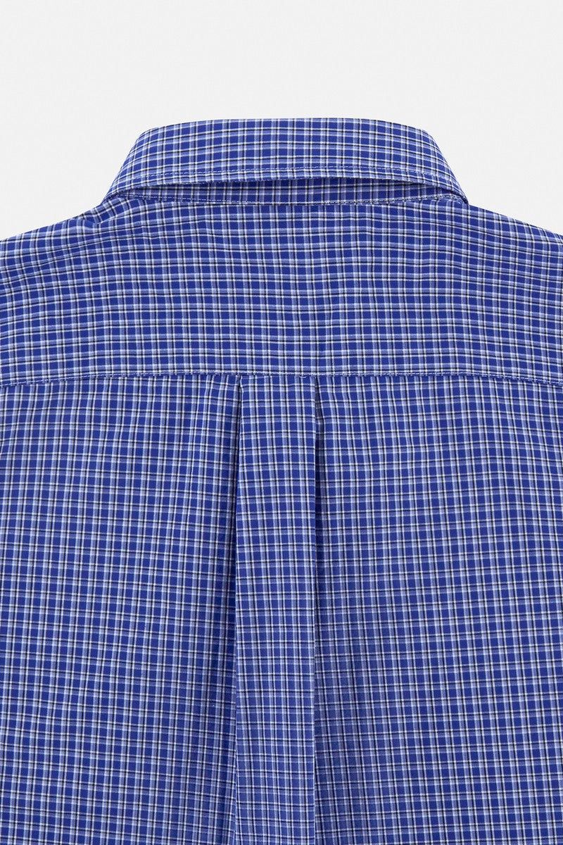 Washed Blue Check Shirt
