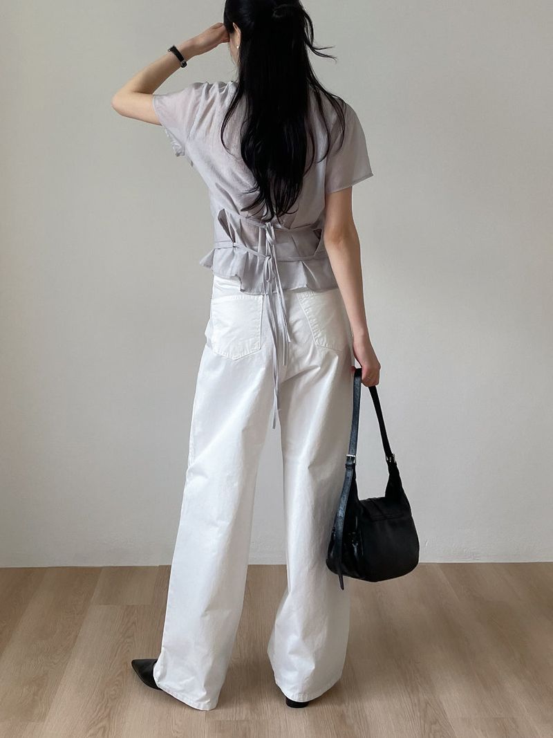 [Bustier SET] Light Halter See-through Blouse