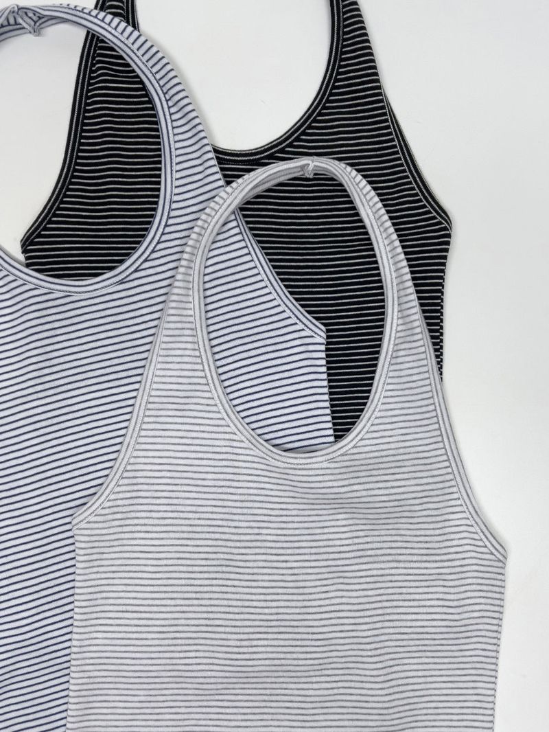 Striped Halterneck Sleeveless