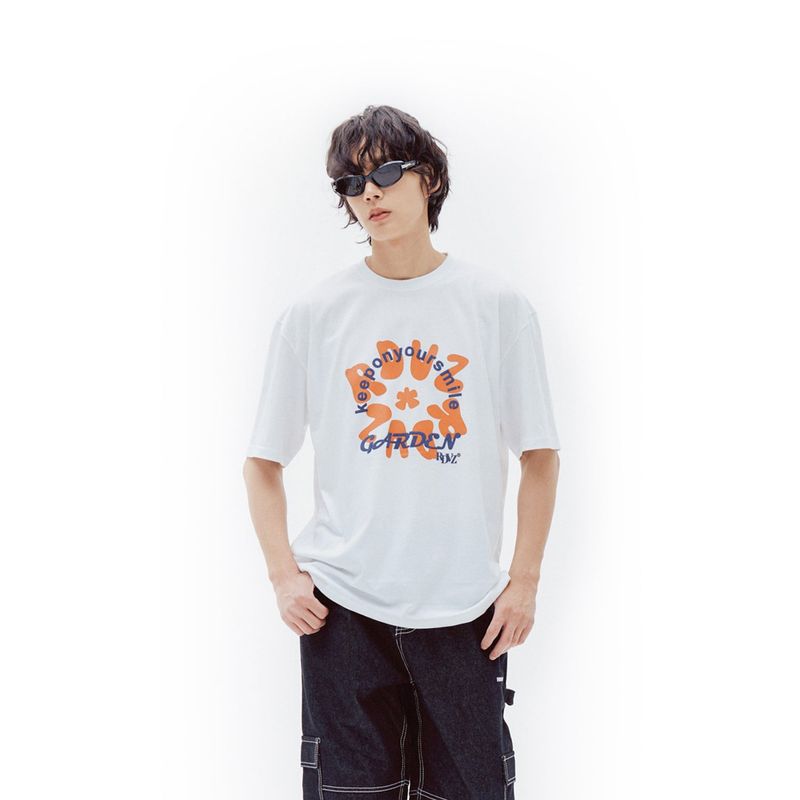 RDVZ（ランデブー）の「フラワーリーフロゴTシャツ（トップス）」