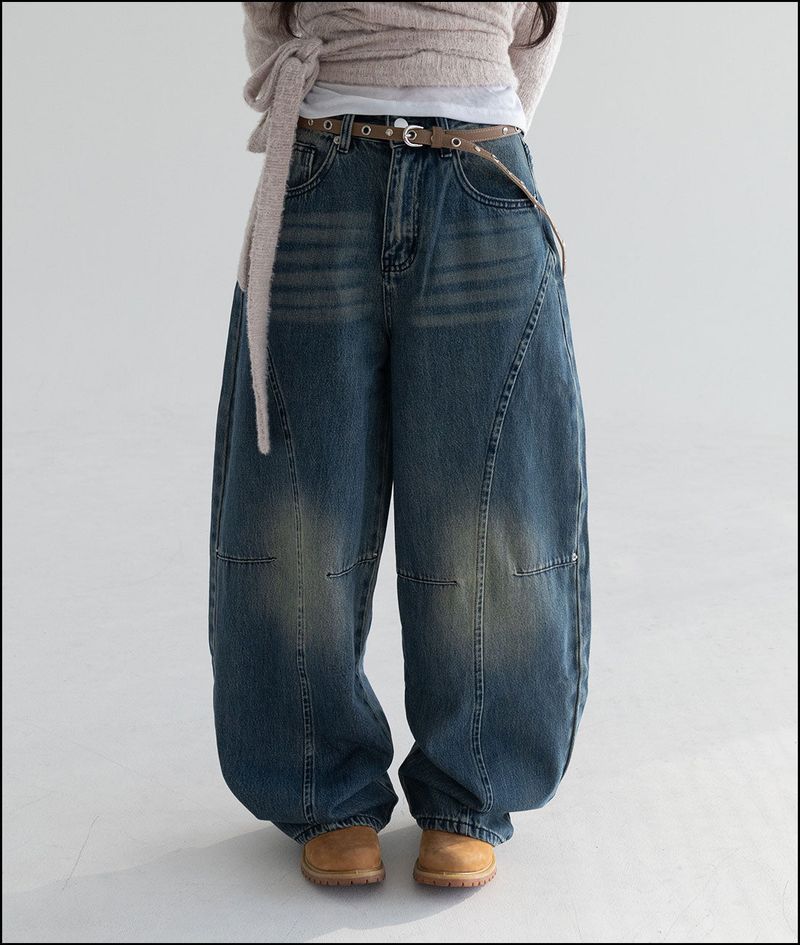 Ender curved wide ballon pants