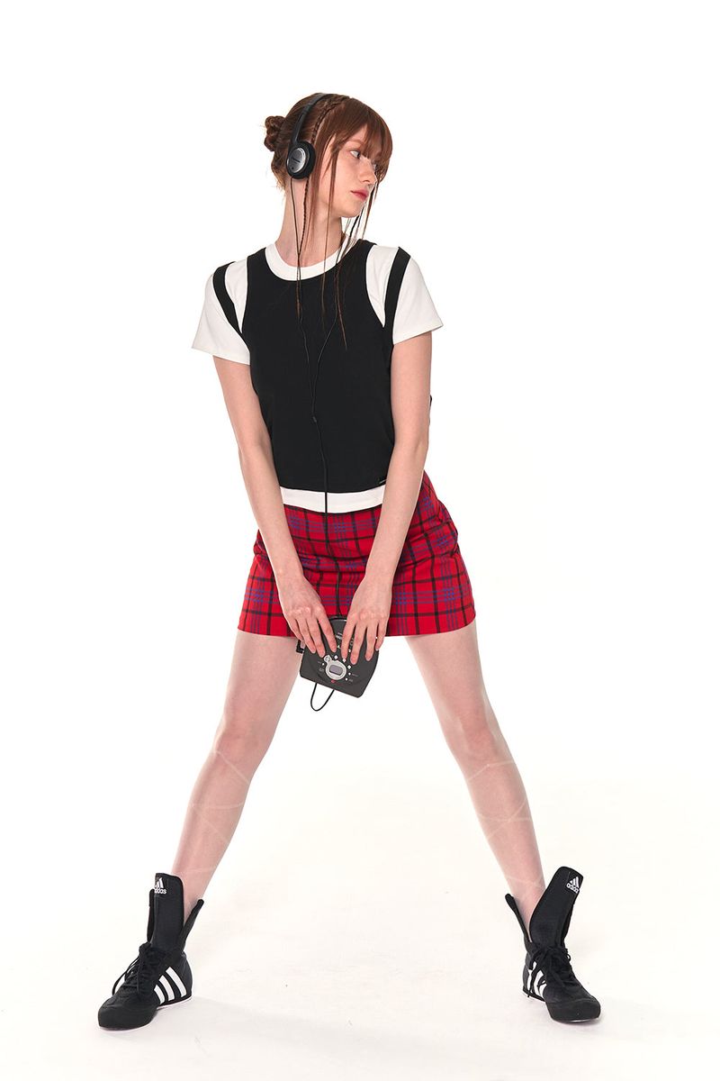ORIGINAL MINI CHECK SKIRT (RED)