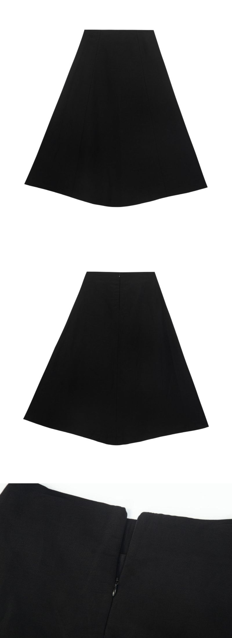 linen flare skirt