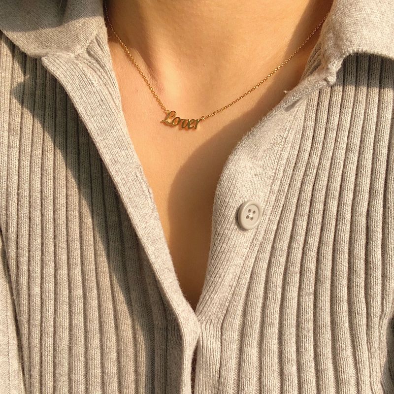 1990's Lover and Cross Necklace