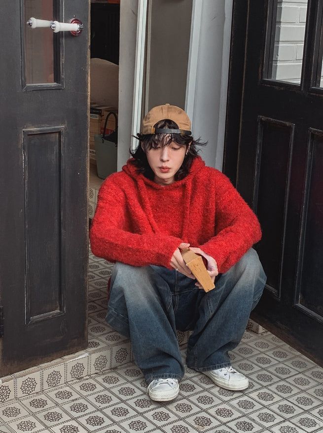 Raise Boucle Knit Hood