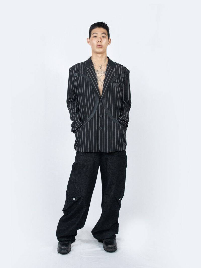 Double Zipperfly Cargo Denim (Vintage Black)
