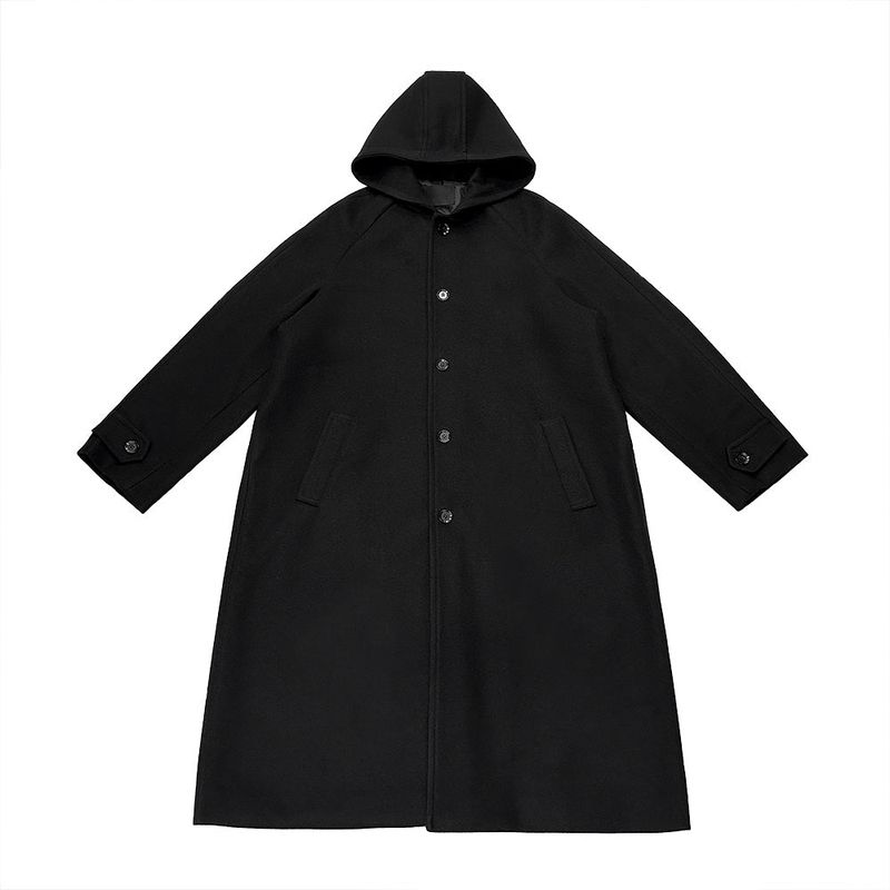Evelyn Wool Hood Coat