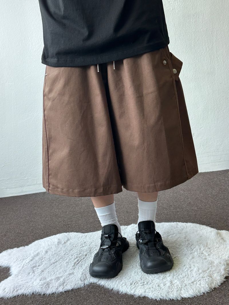 Jien Side Snap Cotton Bermuda Shorts 5color