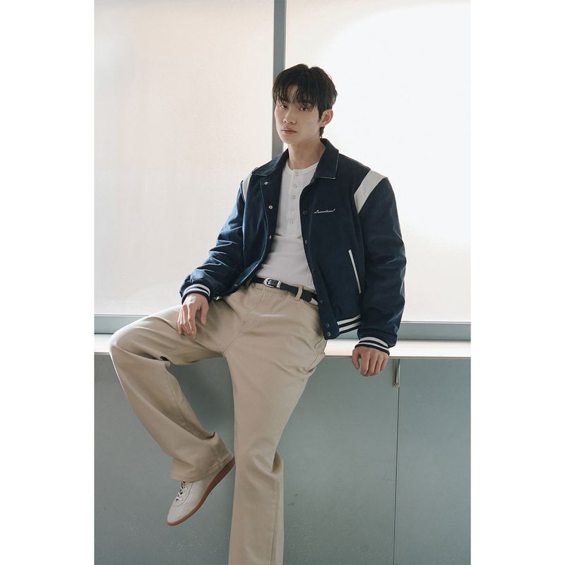 Signature varcity jacket(Navy)