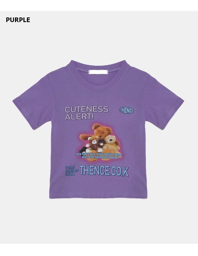 テディクロップドTシャツ