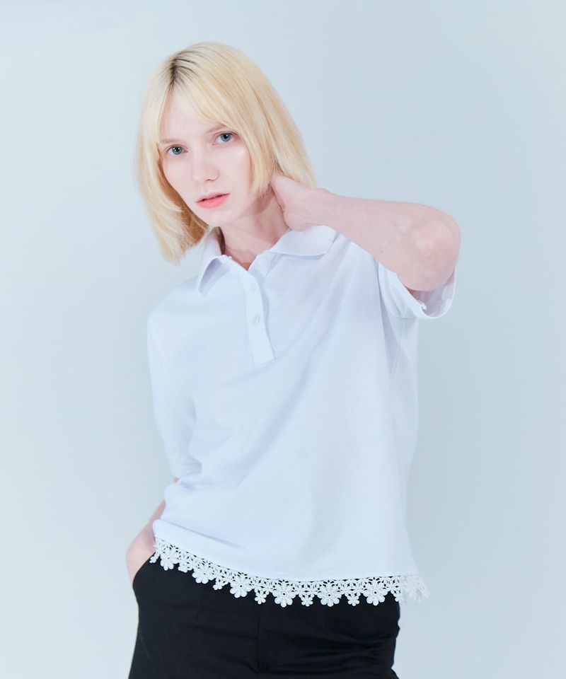 WEREVE(ウィレブ)の「Lace polo shirt(Tops)」