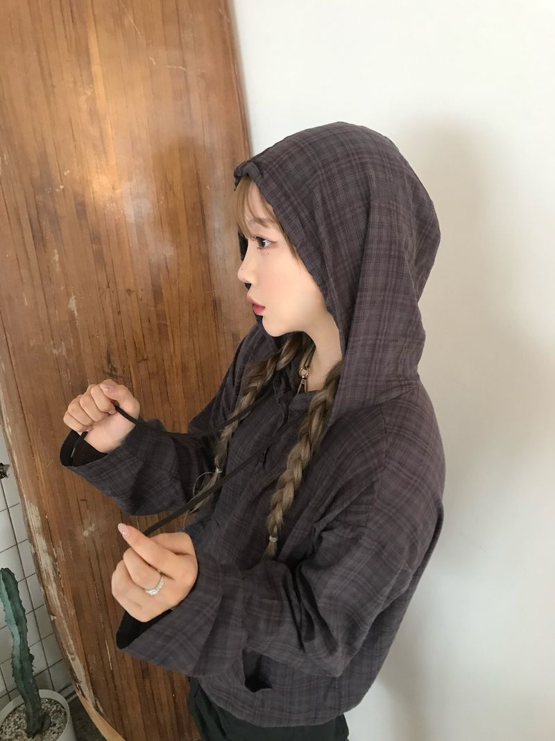 Appealing check hoodie
