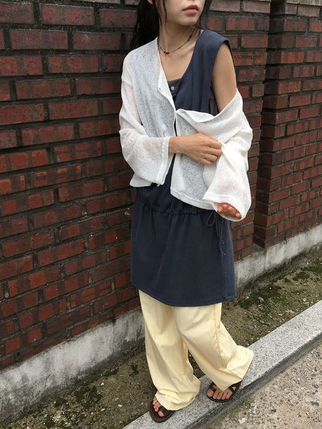 Milkpo Summer Basic Loose-Fit Cardigan