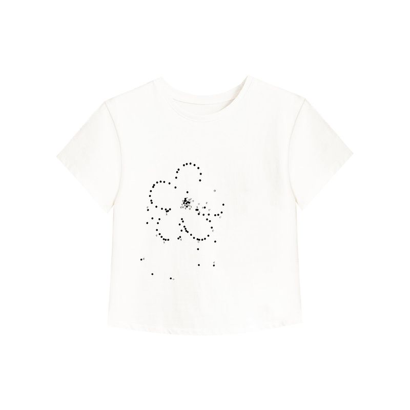 ドットドットTシャツ - アイボリー