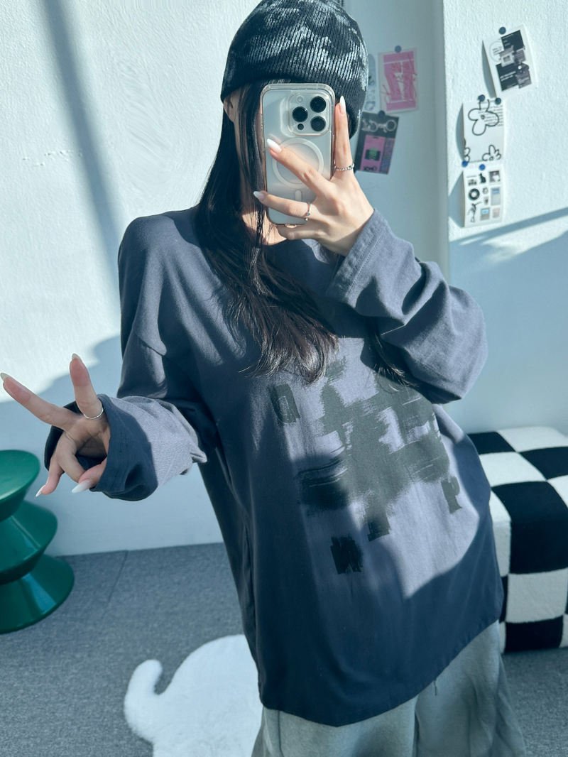 CCORTTI（コルッティ）の「ODD PRINT OVERFIT T❤🤍🩶🖤 - 4 COLORS（Tops）」