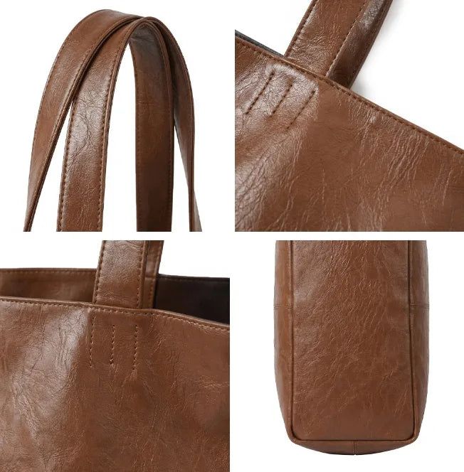 Ladan Big Leather Shoulder Bag