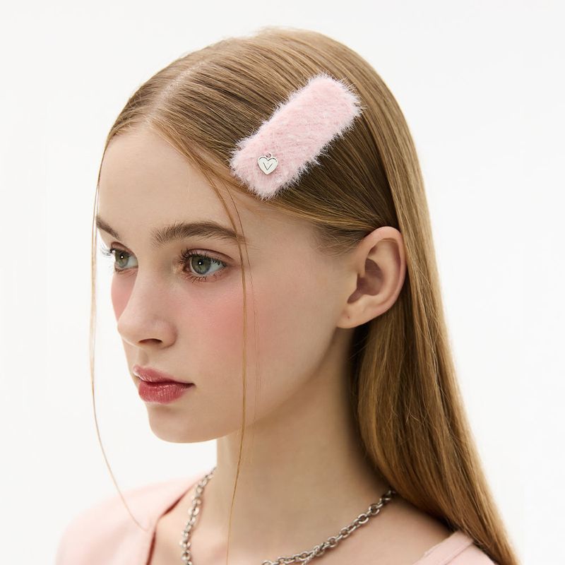 [SET] Glitter Fur Square Hairpin 