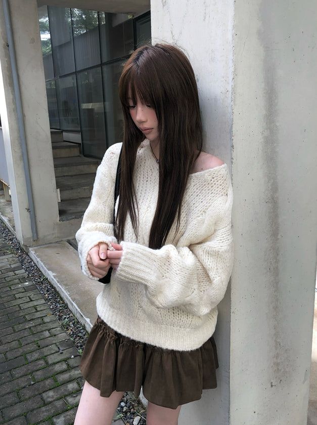Empty Suede Frill Banding Mini Skirt