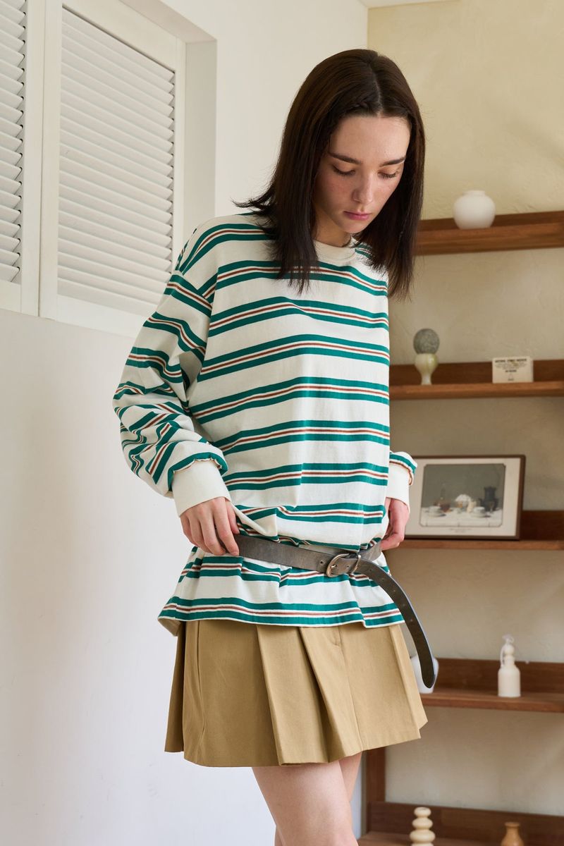 MULTI STRIPE SYMBOL T IVORY