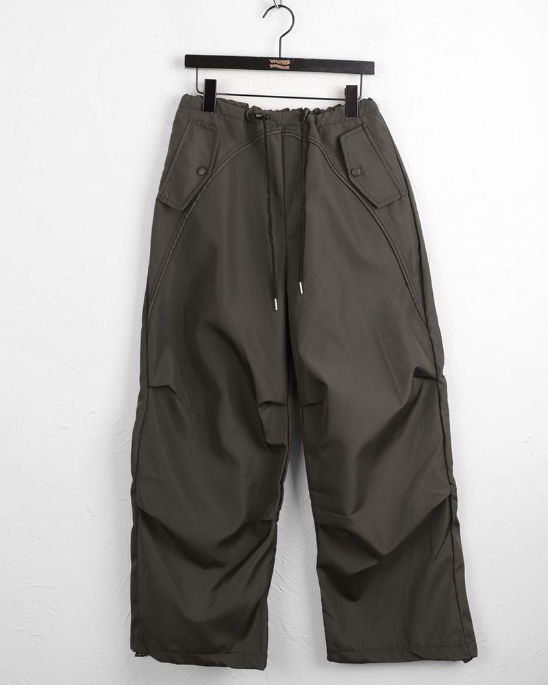 Ronber Pocket String Slit Wide Two-Way Pants