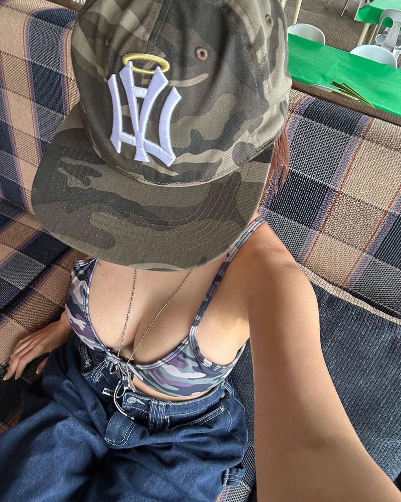 camo military strap bikini