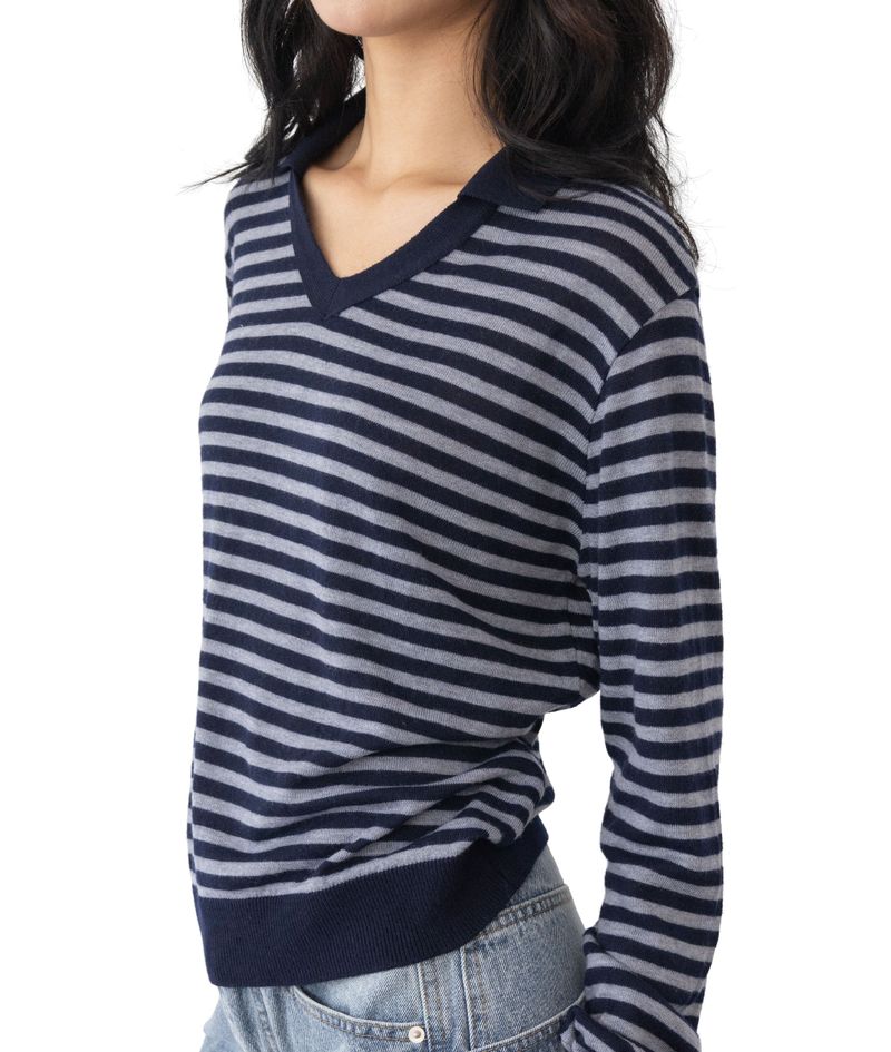 Rams Stripe Collar Knit