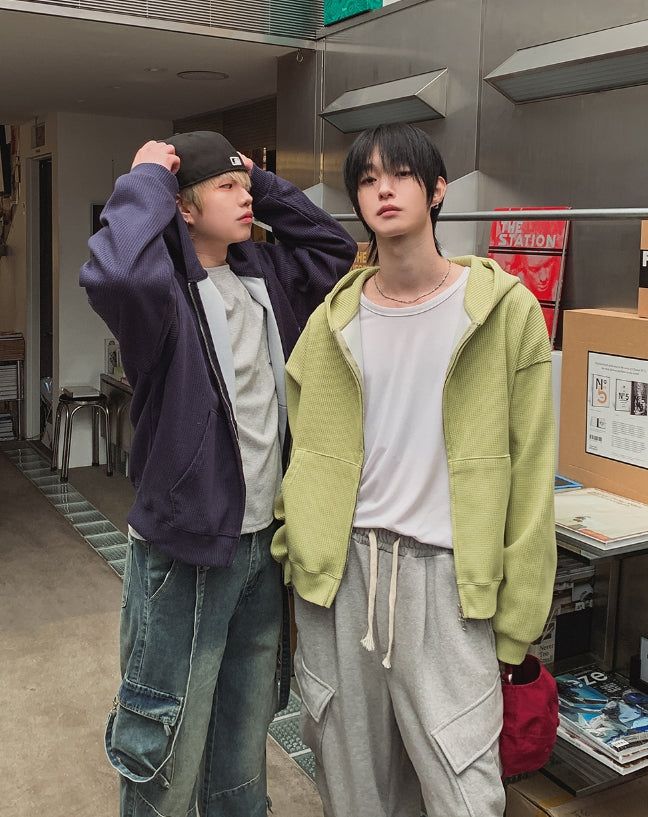 2PLAN(ツープラン)の「Tain Waffle Crop Hood Zip-Up(Tops)」