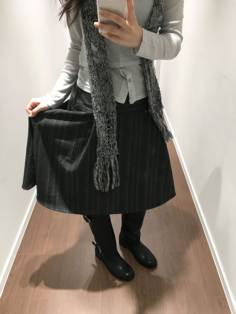 Label Midi Skirt (2color)