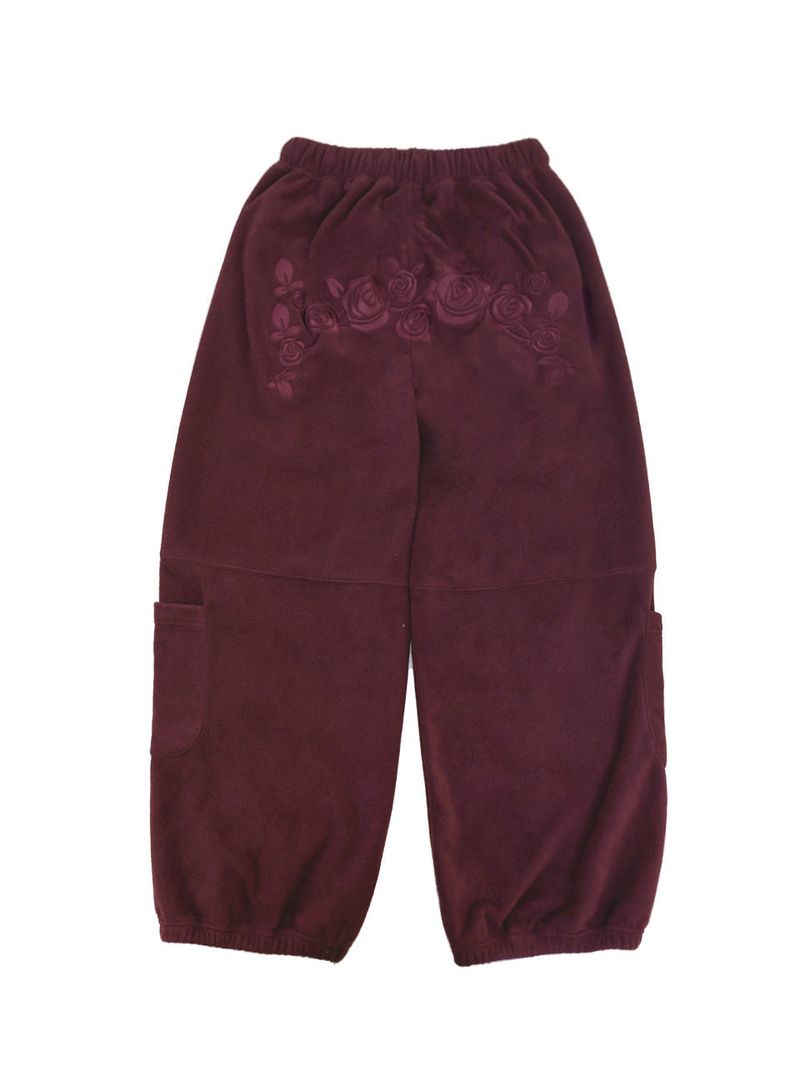 Rosie fleece pants / burgundy