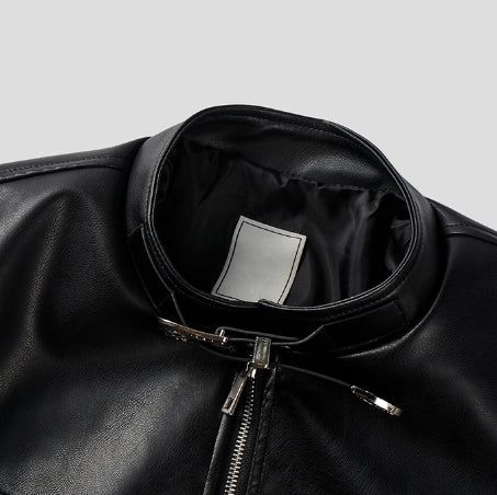 Kent western buckle leather jacket