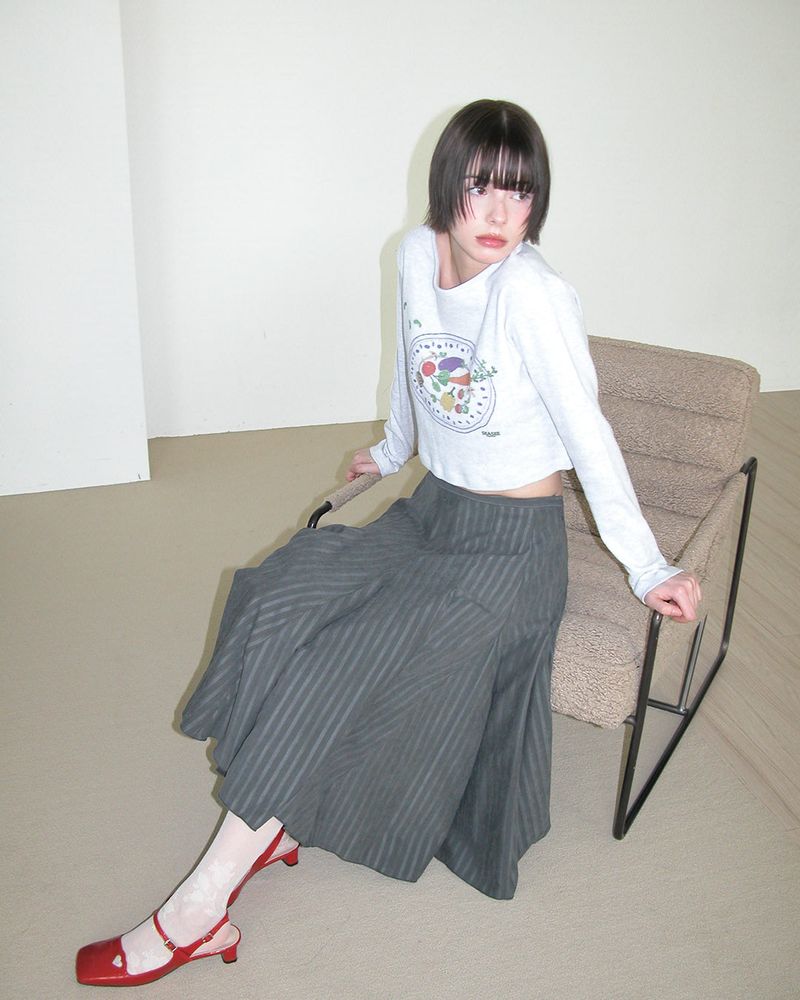 SEASEE（シーシー）の「ソフィアスカート, グレー（スカート）」