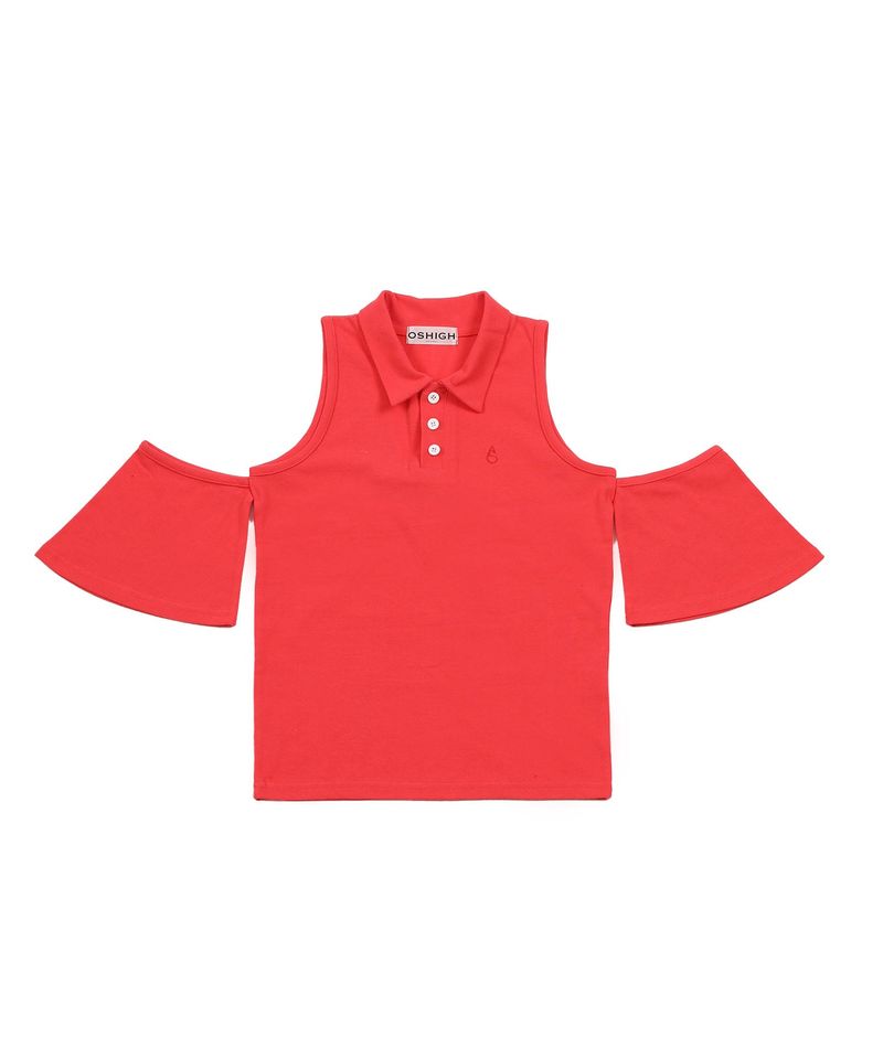  OFF SHOULDER PK TOP RED