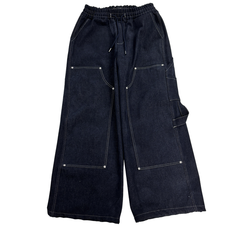 double-knee big denim carpenter pants
