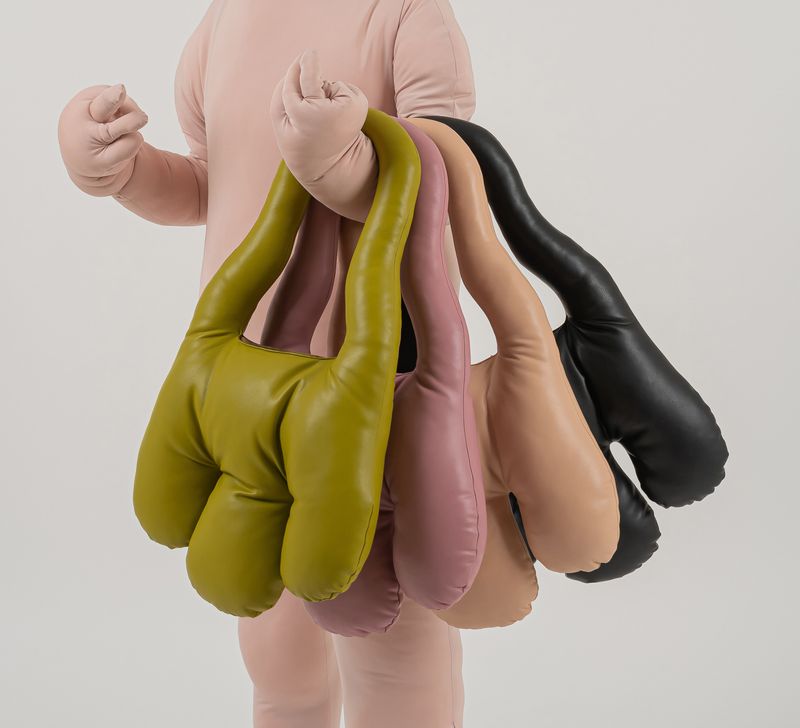 Hand Shoulder Bag (M) - khaki