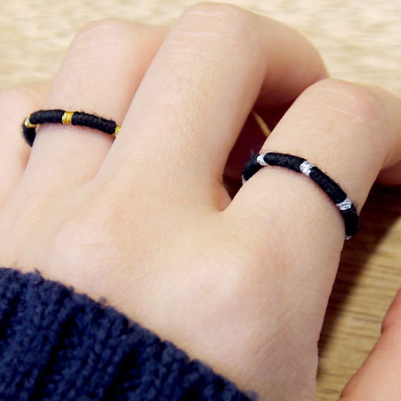 [CCNMADE] LETTER RING 1 (Brown&Blue)