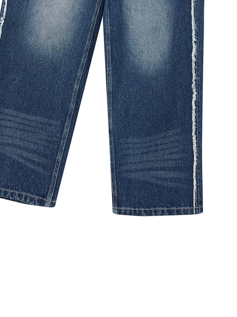 RAW CUT DENIM PANTS (WASHED BLUE)